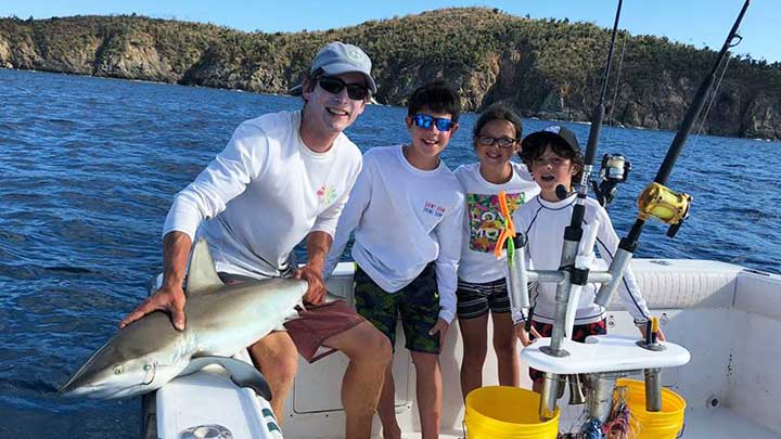 blacktip shark caught on a shark rig with the best bait