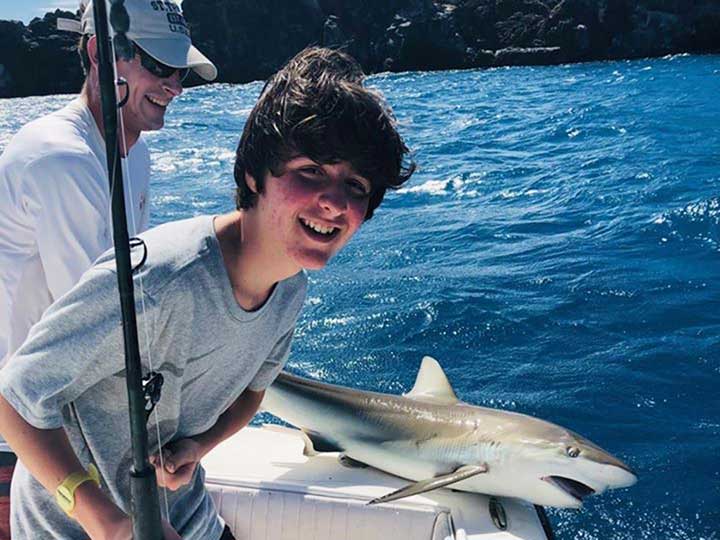 reef shark caught and released with the best shark bait