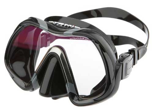 atomic aquatics snorkel and dive mask