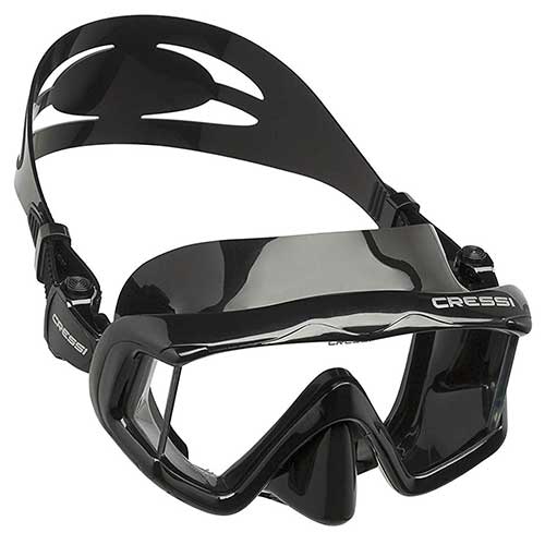 cressi panoramic wide view mask and dry snorkel