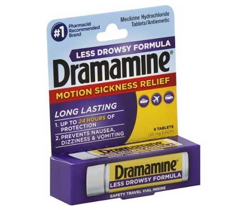 dramamine for sea sickness while snorkeling