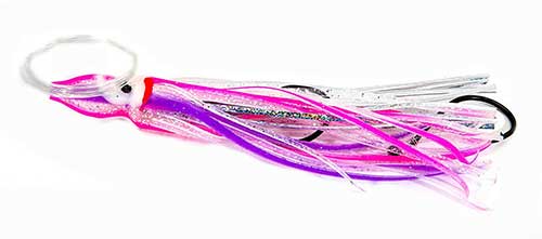 Boone pink and purple hoochie salmon lure
