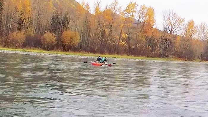 drift boat for salmon fishing on a river