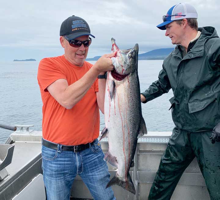 monster king salmon caught fishing in alaska