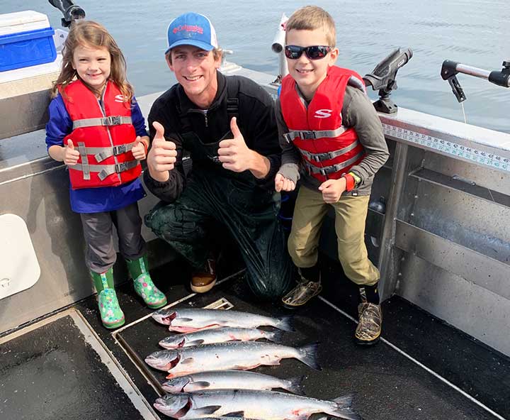 salmon fishing with kids on a disney cruise