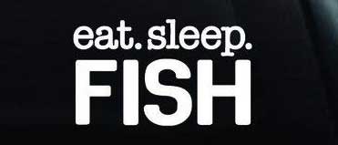 eat sleep fish decal sticker for car or truck