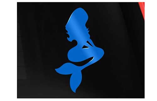 mermaid princess silhouette car window decal sticker