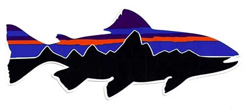 patagonia original fishing decal