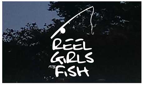 reel girls fish decal for rear truck window