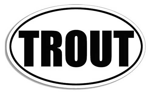 trout fishing sticker