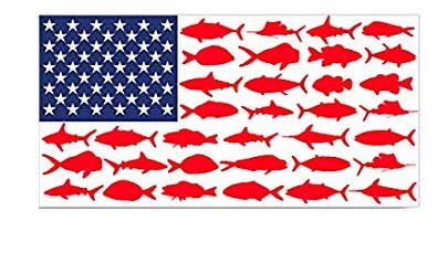 usa american flag fishing decal for car truck or boat