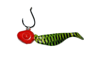 red and green tarpon jig