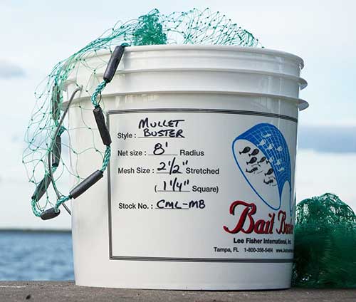 bait buster mullet cast net large mesh size