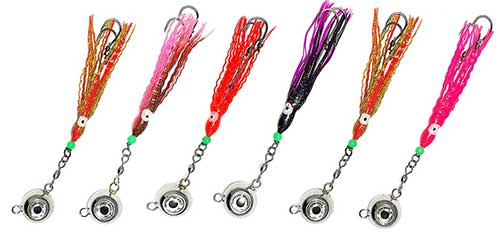 ball jigs with hoochie stinger for halibut fishing