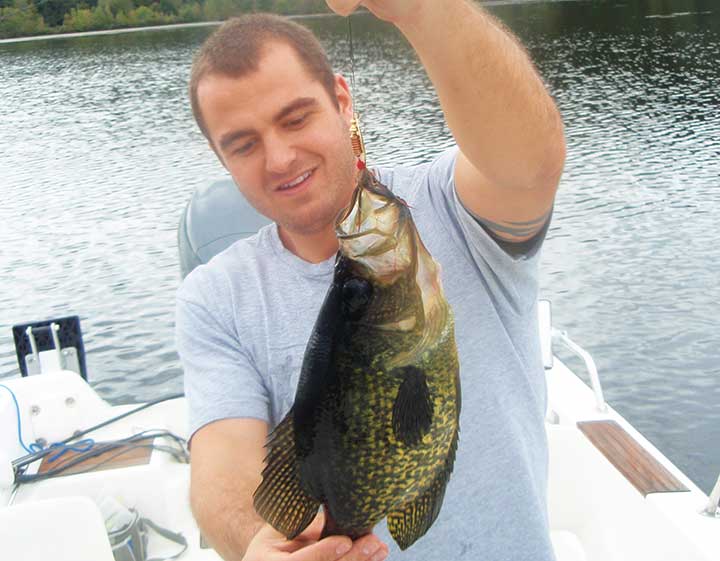 best crappie lures mepps spinner catches huge crappie