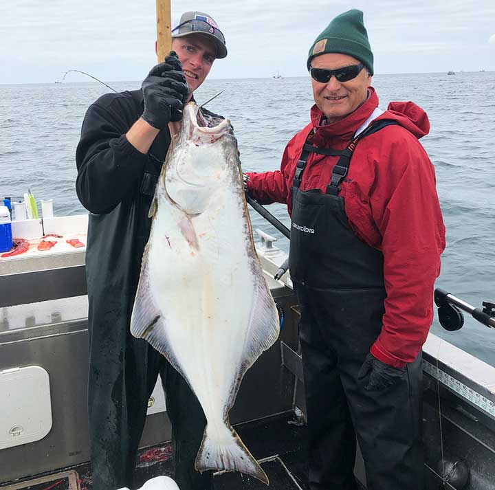 captain cody and his dad halibut fishing