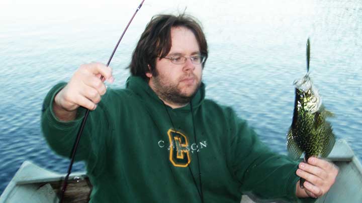 mitch crappie fishing with a husky jerk crappie lure