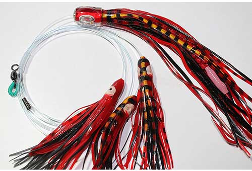 tuna bullet daisy chain red and black tuna lure