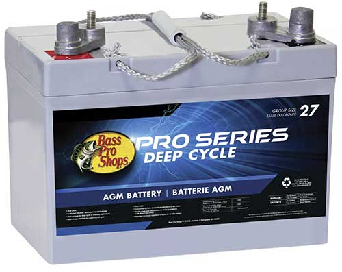 bass pro shops pro series deep cycle agm marine battery