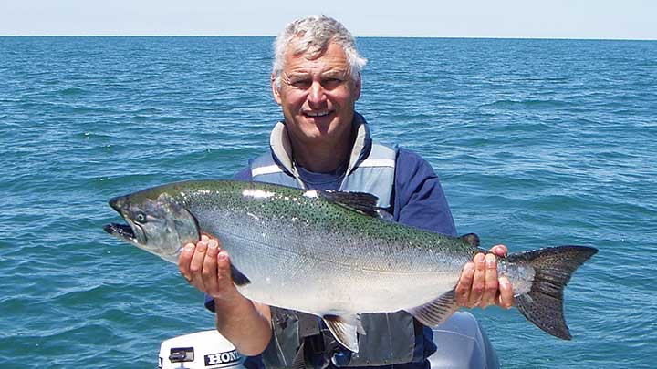 giant king salmon caught in lake ontario new york