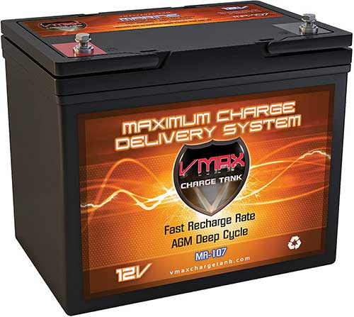 vmax charge tank agm deep cycle marine trolling motor battery