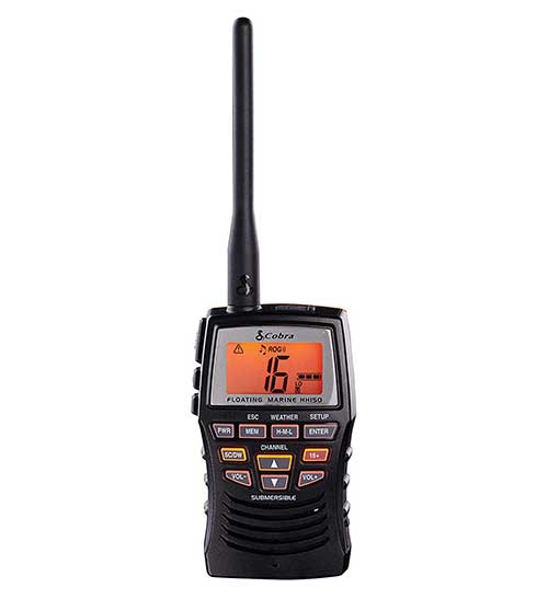 cobra floating submersible vhf marine radio