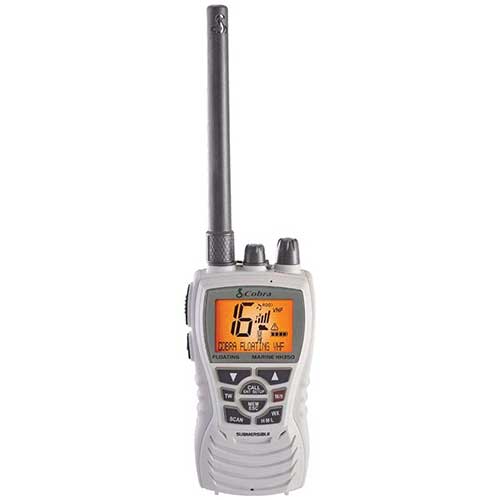 cobra hh350w handheld floating submersible handheld vhf radio