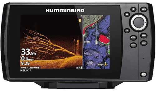 humminbird helix 7chirp mega down imaging fish fider with transducer