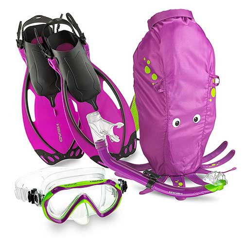 head kids mask and snorkel gear package