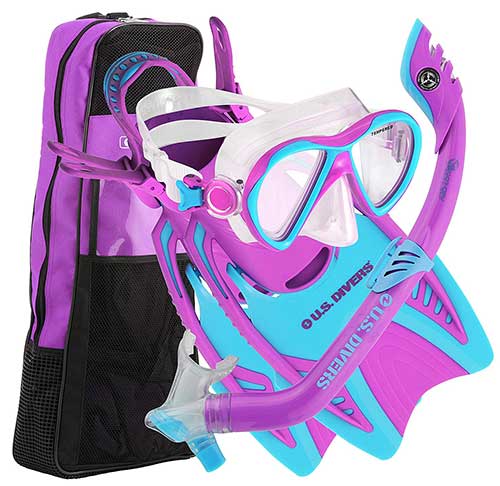 us divers youth junior kids snorkeling gear set