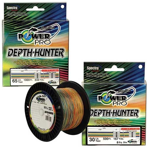 power pro depth hunter best braided metered fishing line