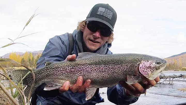 jumbo rainbow trout on the kenai river