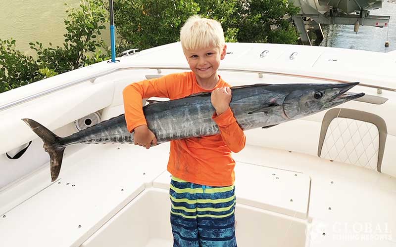 Large wahoo caught by Jesse in the Florida Keys