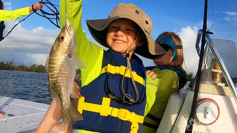 Jesse with a mangrove snapper